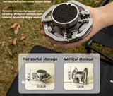 NNEOBA Infrared Mini Camping Stove Folding Split Burner Silver