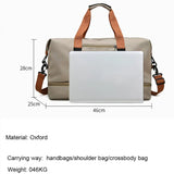 NNEOBA Nylon Travel Gym Duffel Bag Khaki