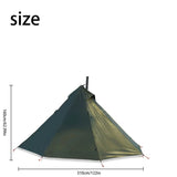 NNEOBA Tipi Hot Tent with Chimney Window Bushcraft Green