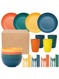 NNETM Colorful Plastic Camping Cutlery Set (28)