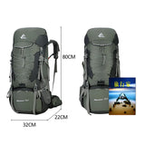 NNEOBA 75L Camping Backpack  Waterproof Rucksack Green
