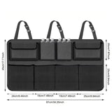 NNEOBA Hanging Car Trunk Organizer Backseat Storage with 8 Large Pockets Black