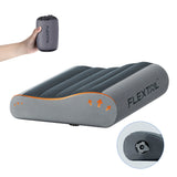 NNEOBA B-Shaped Inflatable Travel Pillow Dual Neck Support Gray
