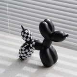 NNEOBA Chic Plaid Balloon Dog Ornament
