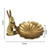 NNEOBA Whimsical Rabbit Brass Ornaments: Artistic Charm for Home Decor"