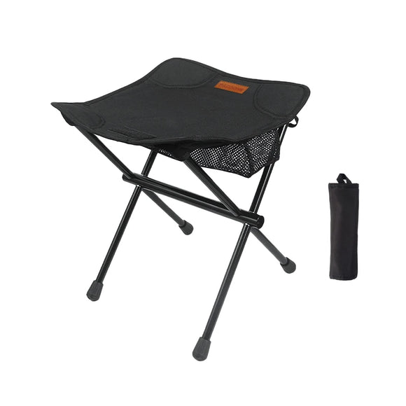 NNEOBA Portable Aluminum Folding Camping Stool with Storage