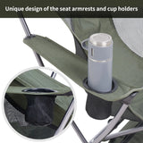 NNEOBA Ultralight Folding Camping Chair Widened Green