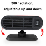 NNEOBA Electric Car Heater Cooling Fan  Windshield Defogger Demister Red