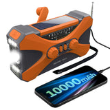 NNEOBA Emergency Hand Crank Solar Radio Orange