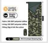 NNEOBA Camouflage Ultralight Waterproof Sleeping Bag  Splicable 3-Season Green