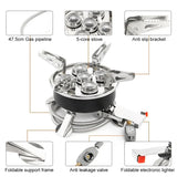 NNEOBA High-Power Camping Gas Stove Portable Split Furnace Black