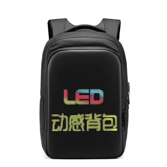 NNEOBA LED Display Laptop Backpack Black