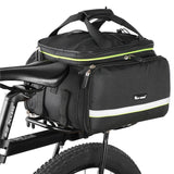 NNEOBA 3-in-1 Waterproof Bike Trunk Bag Canvas Travel Luggage Black