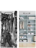 NNEOBA Shelves Closet Wardrobe Organizers