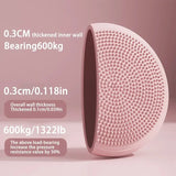 NNEOBA 4mm Natural Rubber Flat Balance Yoga Trainer Mat Pink