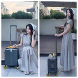 14-Inch Lightweight Carry-On Rolling Suitcase with TSA Lock & Aluminum Frame