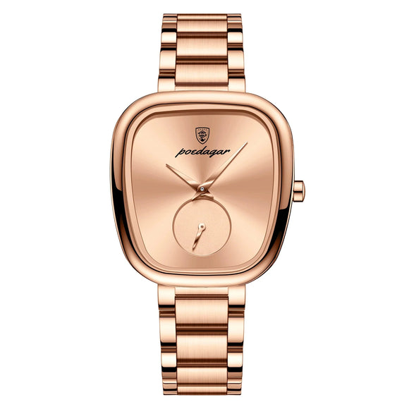 NNEOBA Women's Stainless Steel Waterproof Quartz Watch (Rose Gold)