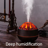 NNEOBA Flame Aroma Humidifier – 300ML Ultrasonic Essential Oil Diffuser with Night Light
