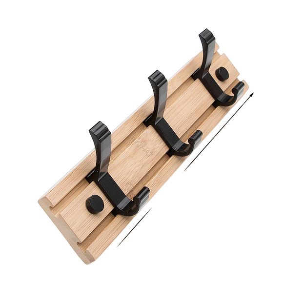 NNEOBA 3 Hooks Wooden Wall Mounted Racks Coat Hat Clothes Hanger Door Hangers Bathroom Rack Sundries Storage Hooks Home Storage