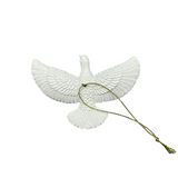 White Resin Friendship Dove Christmas Ornament 1pc