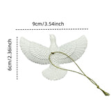 White Resin Friendship Dove Christmas Ornament 1pc