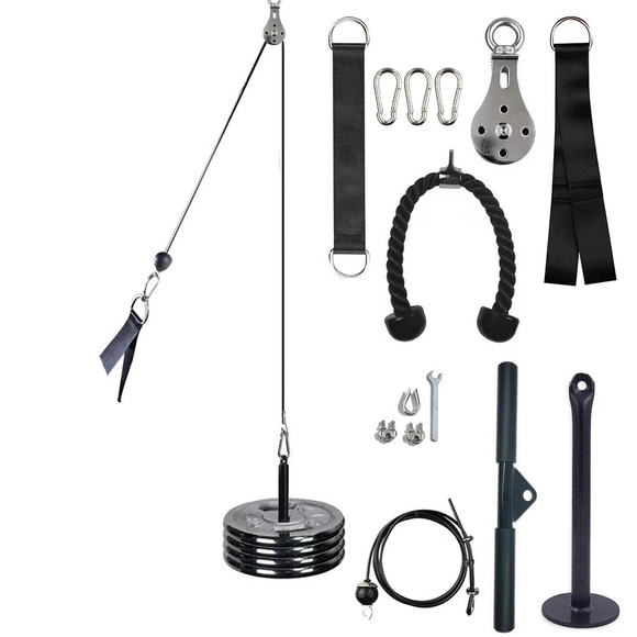 NNEOBA Fitness Pulley Cable Machine System Black