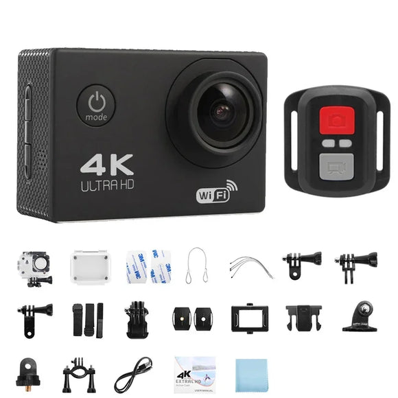 NNEOBA 4K Sports Action Camera 30M Waterproof Black
