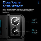 NNEOBA 4K Dual-Lens Action Camera Power Stick Included Black