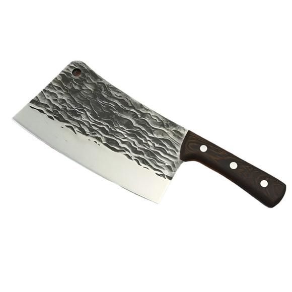 NNEOBA 1KG Handmade Forged Chopping Knife 5mm Thick Bone Cleaver Black