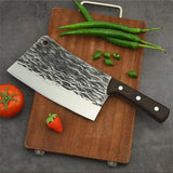 NNEOBA 1KG Handmade Forged Chopping Knife 5mm Thick Bone Cleaver Black