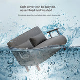 NNEOBA 65CM Grey Simple Folding Sofa Bed - Easy Assembly & Durable Comfort