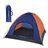 NNEOBA Lightweight 3–4 Person Camping Tent with Rain Fly Blue/Orange
