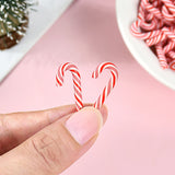 10-Piece Mini Candy Cane Christmas Decorations Red & White