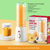 NNEOBA 500ML Portable Electric Blender High-Speed USB Juicer Cup White