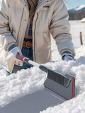 2-in-1 Retractable Car Snow Brush & Ice Scraper – Aluminum Double-Head Winter Cleaning Tool