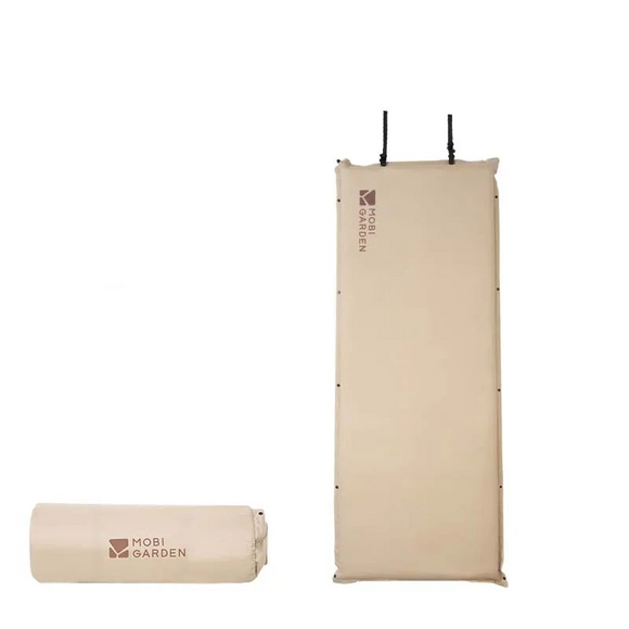 NNEOBA Inflatable Camping Air Mat Single with PU Foam Core Brown