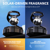 NNEOBA Solar-Powered Rotating Car Air Freshener–Suspension Perfume Diffuser Black