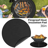 NNEOBA Fire Pit Fireproof Mat Round Stove