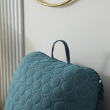 NNEOBA Bed Reading Pillow with Arms Backrest Cushion with Neck Support Blue