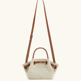 NNEOBA Women's Canvas Brown Mini Crossbody Shoulder Bag (Brown)