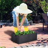 NNEOBA Felt Grow Bag Rectangle Planting Nursery Pot Outdoor Garden Flower Planting Bag with Handle Garden Vegetable Planting Container