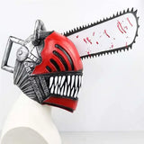 Denji Anime Cosplay Latex Mask – Saw-Inspired Helmet