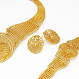 NNEOBA Gold Plated Bridal Jewelry Set for Women