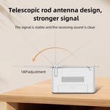 NNEOBA Mini Portable Digital FM Radio White