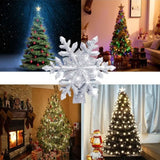 Rotating LED Snowflake Christmas Tree Topper