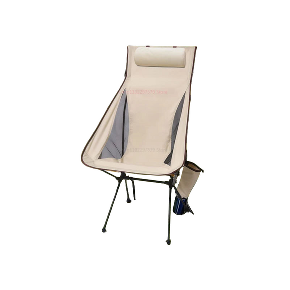 NNEOBA Camping Chair with Headrest Beige