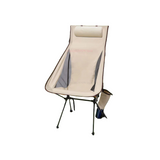 NNEOBA Camping Chair with Headrest Beige
