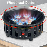 NNEOBA 7-Core High-Power Camping Stove Gas Burner Black