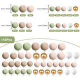 NNEOBA 110-Piece Matcha Green Cake Cupcake Topper DIY Mini Balls Baking Decoration Set