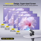 NNEOBA 4K Smart Projector Electric Focus Black